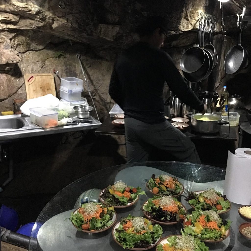 Adventure Suites Kitchen Pod during farm to table dinner